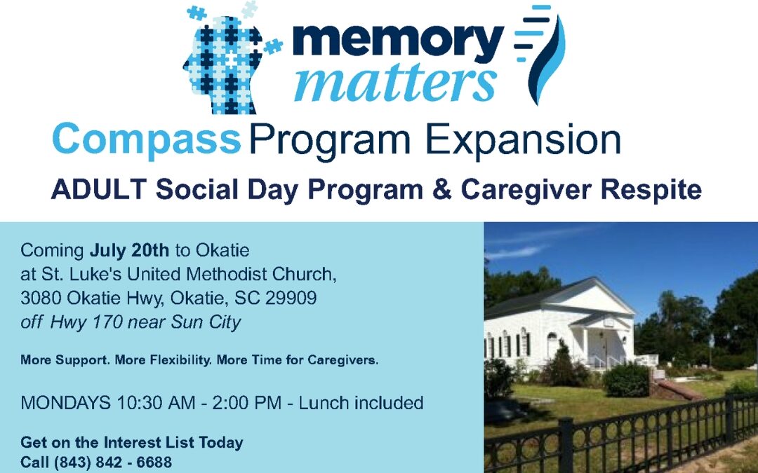 Location Change for Memory Matters COMPASS Adult Social Day
